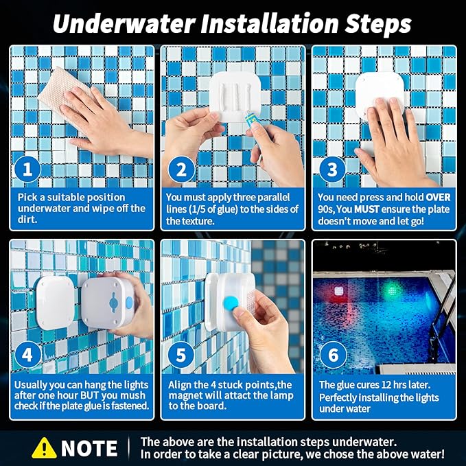 Luces de Piscina Recargables Homly 4 Unidades Control Remoto miniatura 2