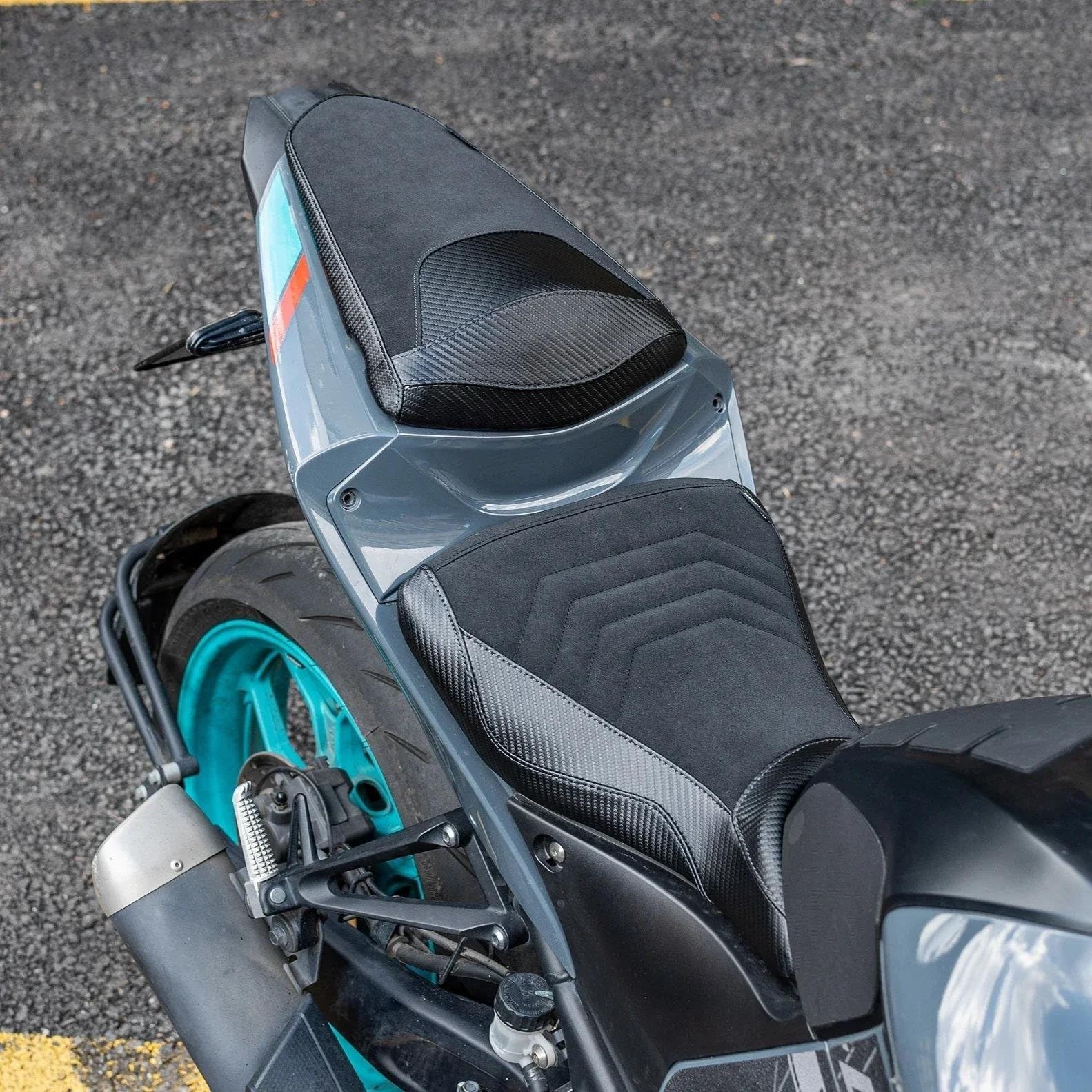 Piezas de repuesto Para Yamaha MT-03 MT03 YZFR3 YZF R3 2015-2024 Cojines De Moto Y Asiento Del Pasajero Asiento De Confort Delantero Y Trasero Piezas modificación(Front Seat Blue)