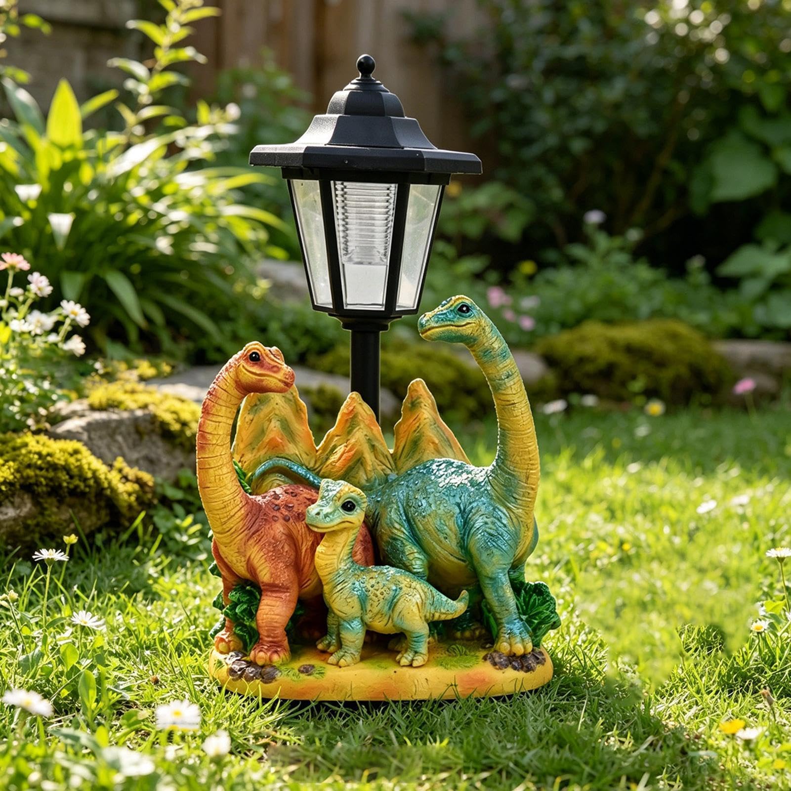 Statue Da Giardino Dinosauro Cartello Decorativo Dinosauro Solare