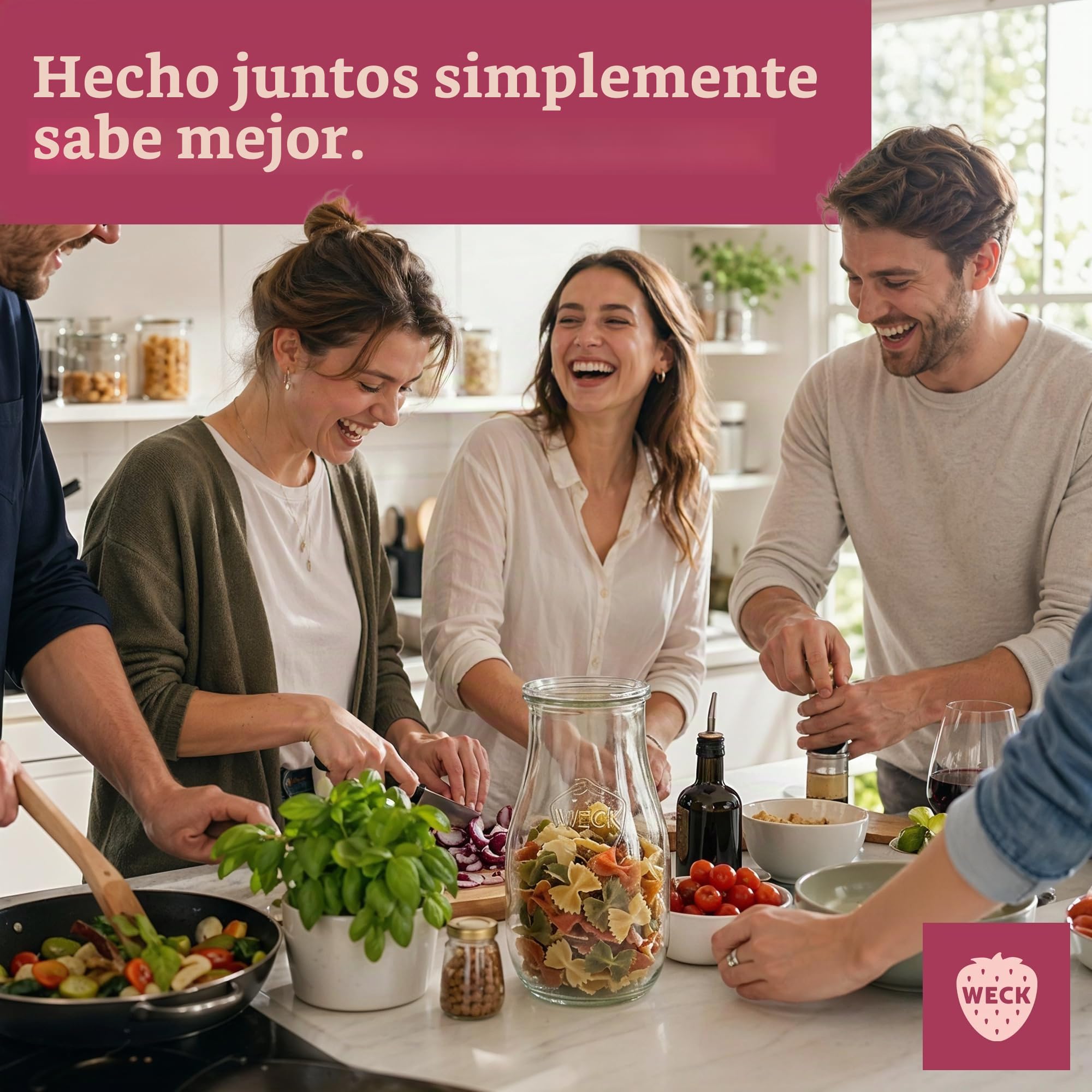 Weck Tarros de tulipán, 2500 ml, 4 unidades, tarro con tapa, para conservación, zumos, almacenamiento hermético de ingredientes secos