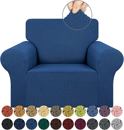 Miniatura 29 de KEKUOU - Funda elástica para sofá de 3 plazas (de 79 a 94 pulgadas), protector de muebles de 3 asientos con parte inferior elástica para niños o