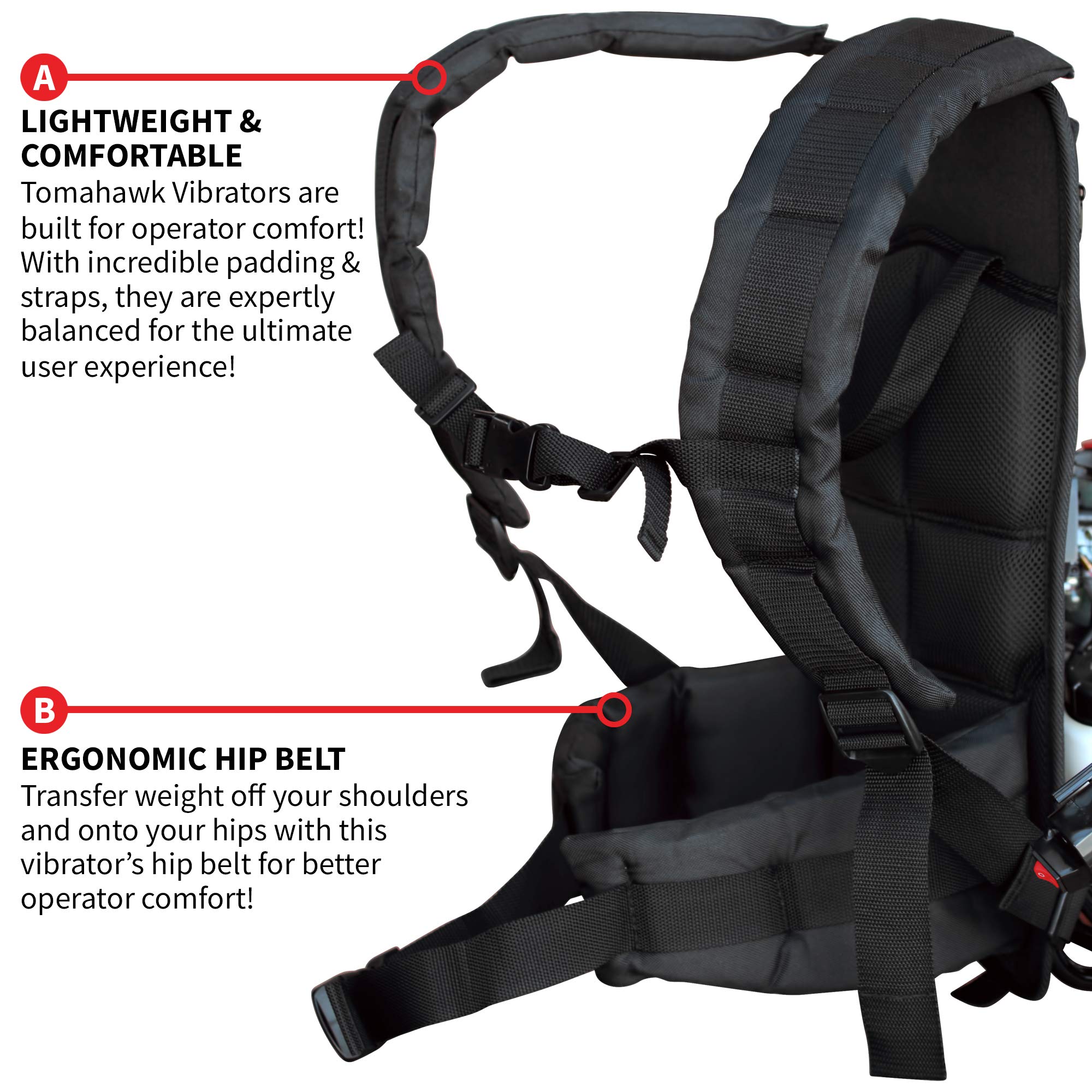 TOMAHAWK 1 6HP Honda Concrete Vibrator Motor 16ft Whip 2 Head — view 6