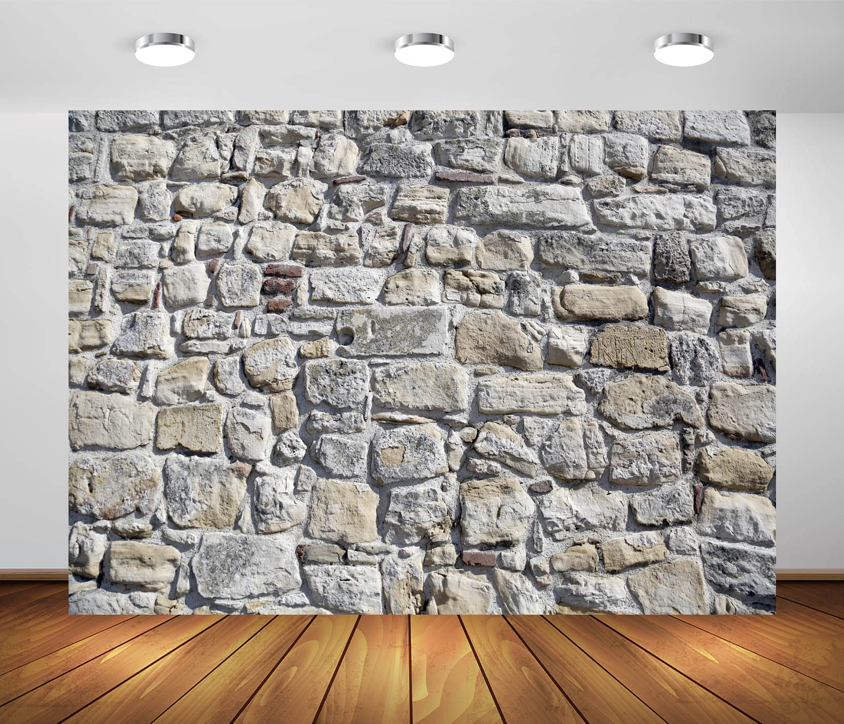 BELECO Vintage Brick Stone Wall Backdrop - 10x6.5ft Fabric, Ancient Rock Wall, Textured Brick Stone, Birthday Party Decorations, Studio Booth, Photo