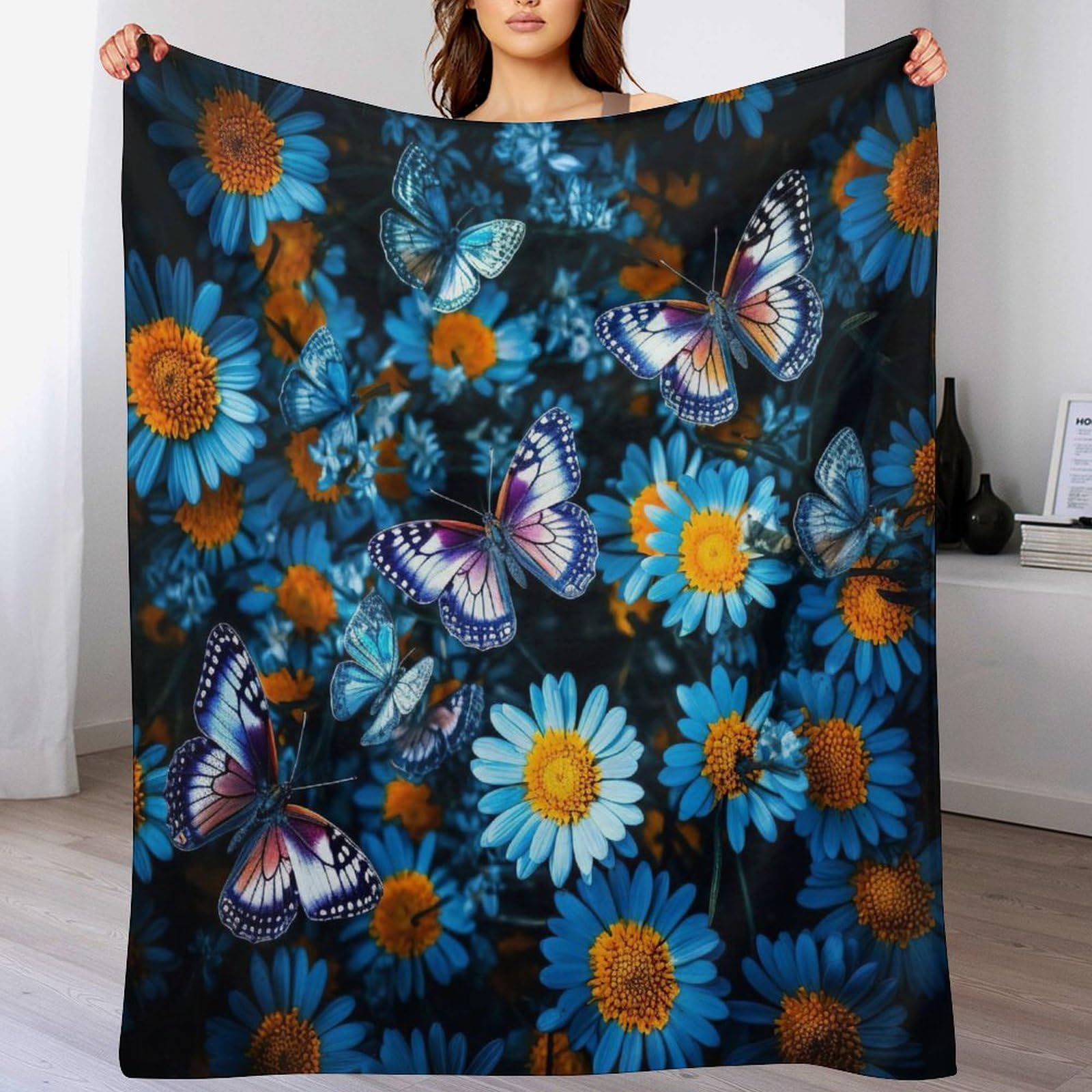 Couverture papillon flannel housse de chaise et canapé-lit confortable