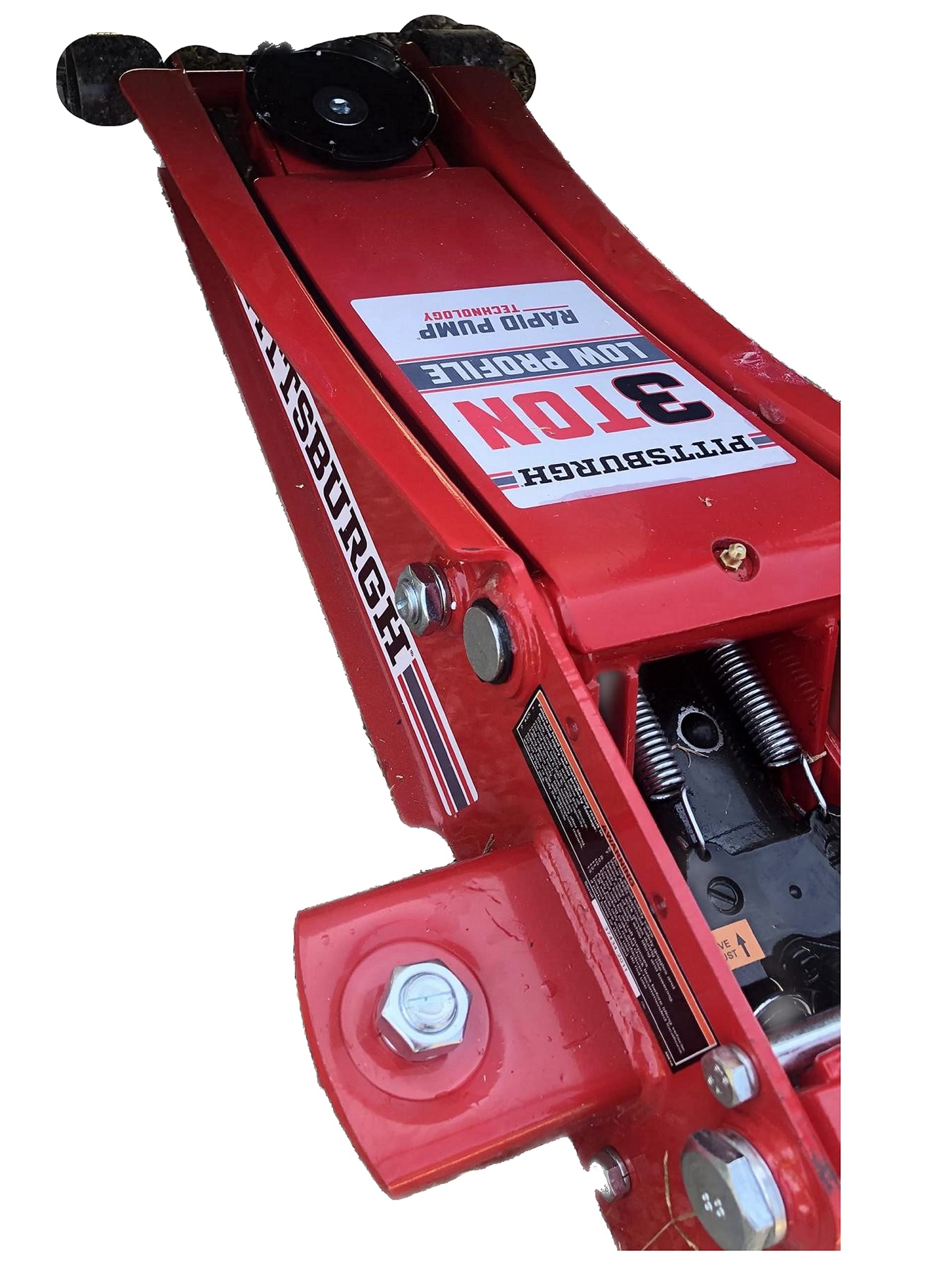 Pittsburg 3 Ton Low Profile Floor Jack and Jack Stands Set Combo with