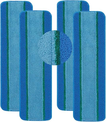 Ashsajkd Almohadilla de repuesto de trapeador de limpieza, almohadilla reutilizable lavable a máquina, compatible con trapeadores Bona, limpieza