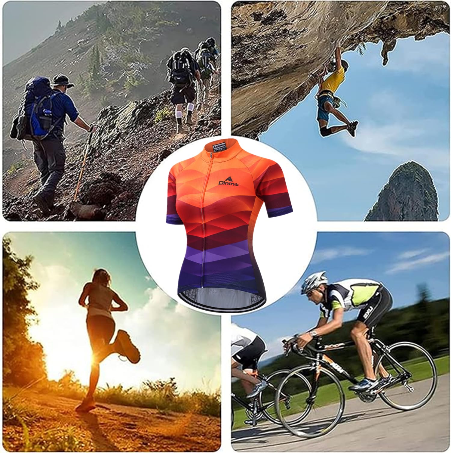 Maglia Ciclismo Donna Estiva, Donne Abbigliamento da Ciclismo Maglia MTB Maniche Corte Donna Leggera Traspirante Asciugatura Rapida Assorbente dal Sudore con 3 Tasche Posteriori XS-XXXL