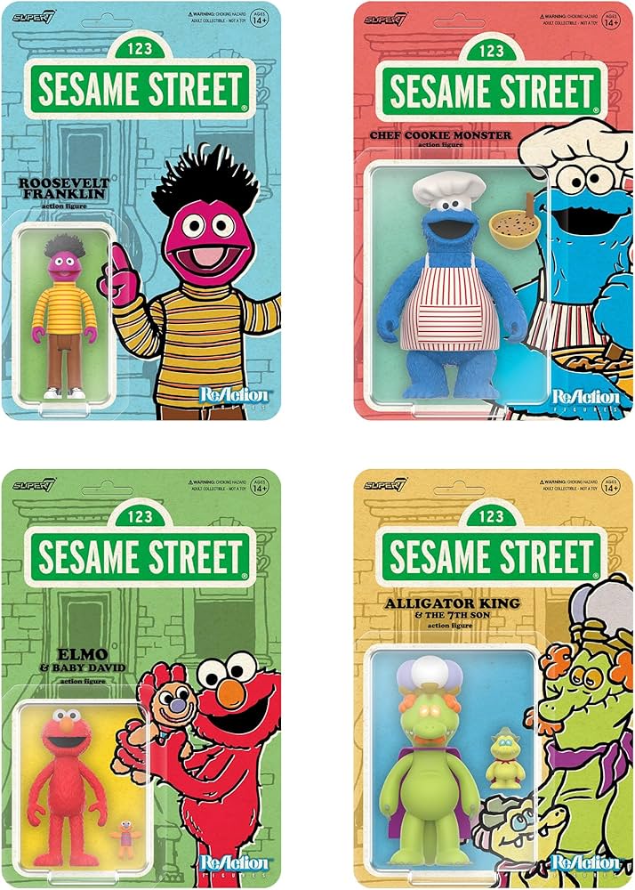 Amazon.com: Super7 Reaction Figure Sesame Street Roosevelt