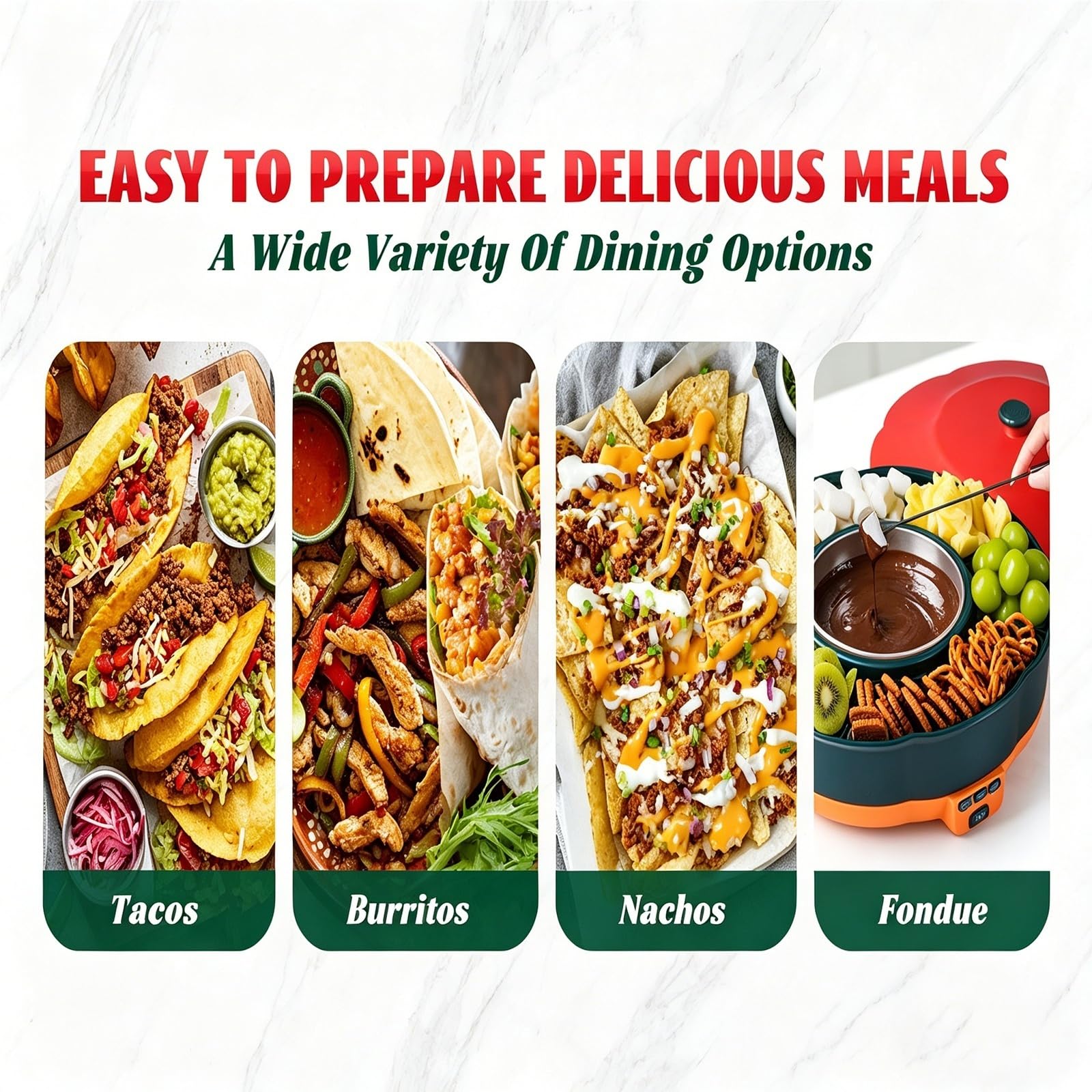 Mothdust Juego Servicio Barra Tacos Caliente Plato Giratorio Calentador Comida con Bandeja Extraible Salsa Ideal para Fiesta Mexicana Cena Reunión Familiar Noche Recuerdos Picoteo Catering Mesa