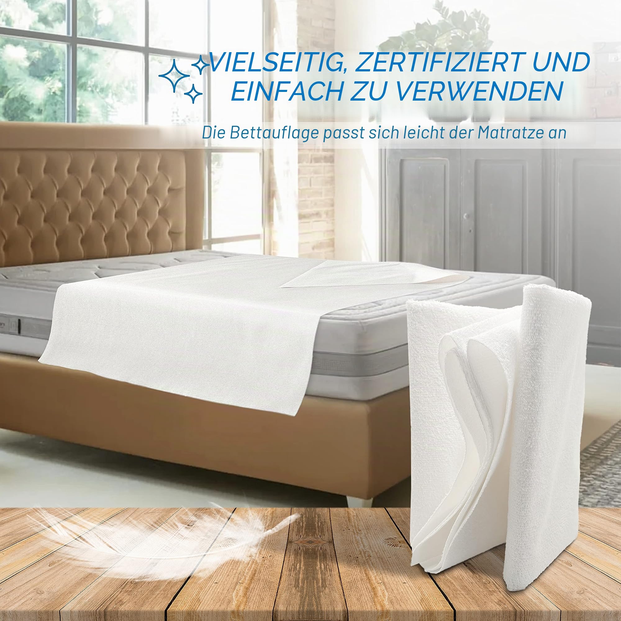 (200x240 cm) wasserdichte Inkontinenzauflage aus Baumwolle – Oeko-TEX-Zertifiziert, hautfreundlich und ideal für empfindliche Haut – Weiche, waschbare Schutzauflage für Babys und Senioren (200x240 cm)