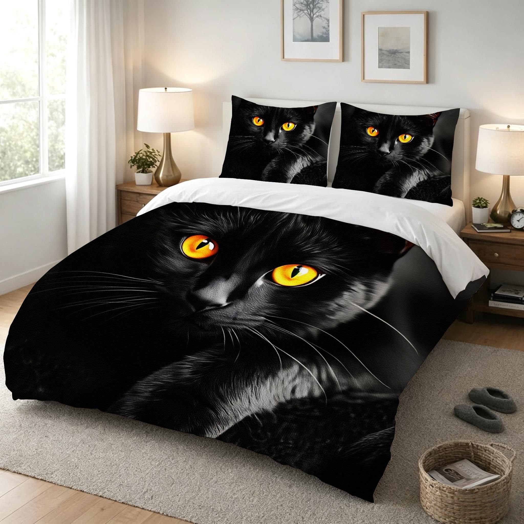 Funda Nordica Cama 180 Gato Negro, ZQ9570