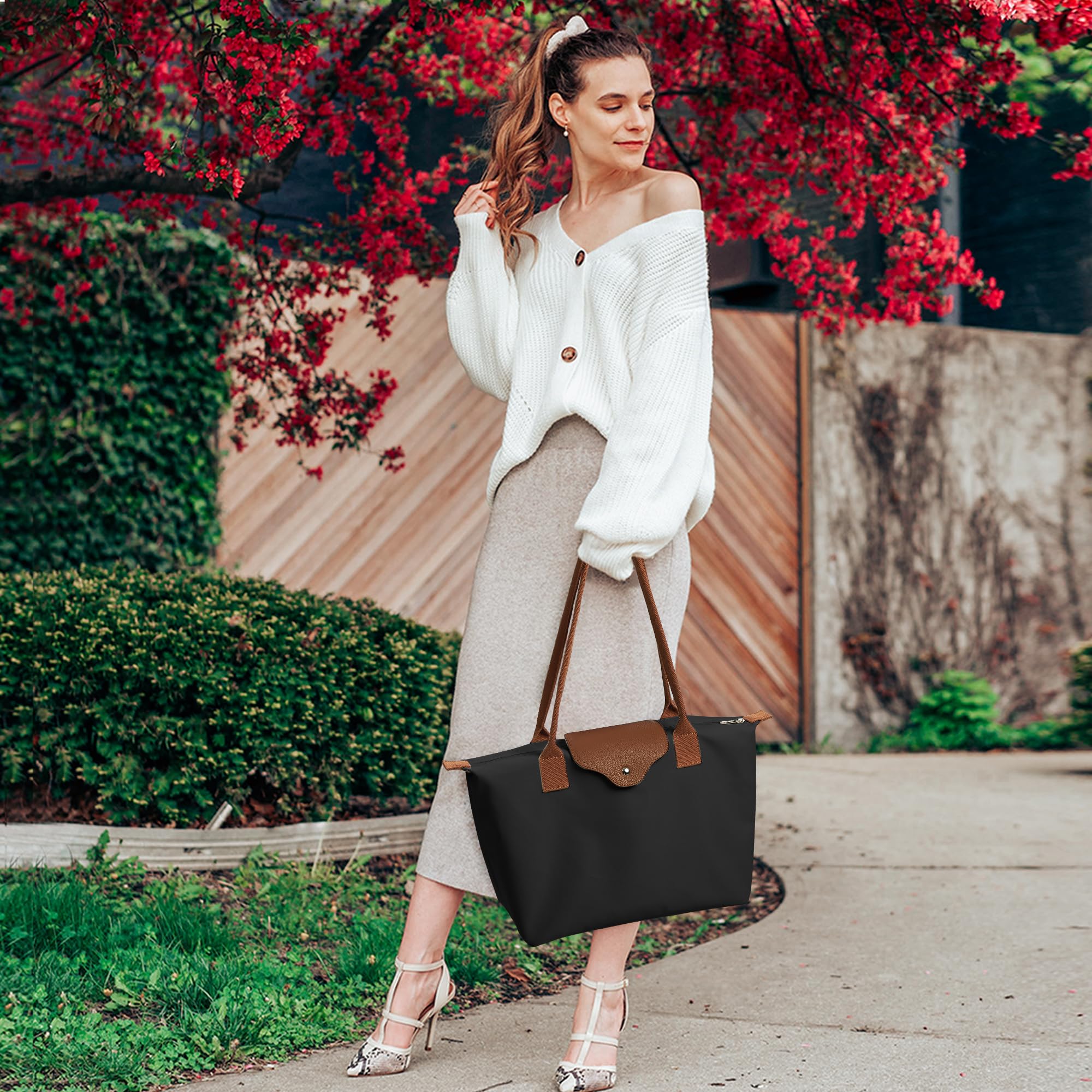 KALIDI Sac à main pour femme, grand sac cabas, étanche, sac de travail, sac à bandoulière pour le travail, le bureau, les voyages, le shopping, l'école