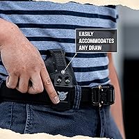 Vista 6 de We The People Holsters – Funda de Kydex IWB negra, transporte oculto en la cintura, funda de Kydex IWB, cinturón/inclinación/retención ajustable
