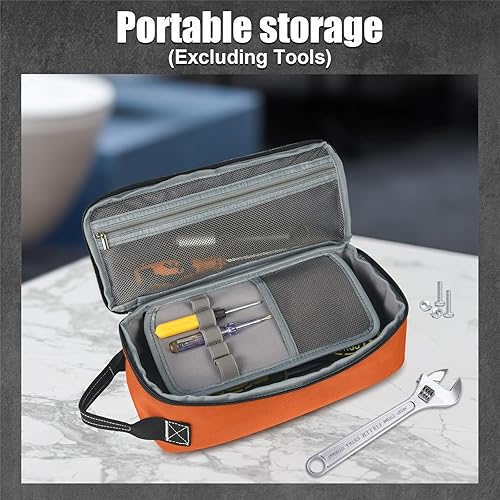 Miniatura 5 de LAKE OF FIRE Bolsa de herramientas pequeña para hombres con múltiples bolsillos, organizador de bolsa de herramientas resistente impermeable con
