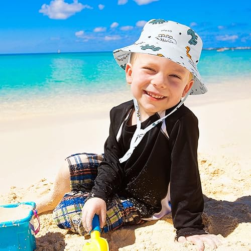 Miniatura 5 de Sombrero de sol para bebé, sombrero de sol UPF 50+, sombrero de sol para niños, sombreros de sol para niños, playa, verano, sombrero de cubo