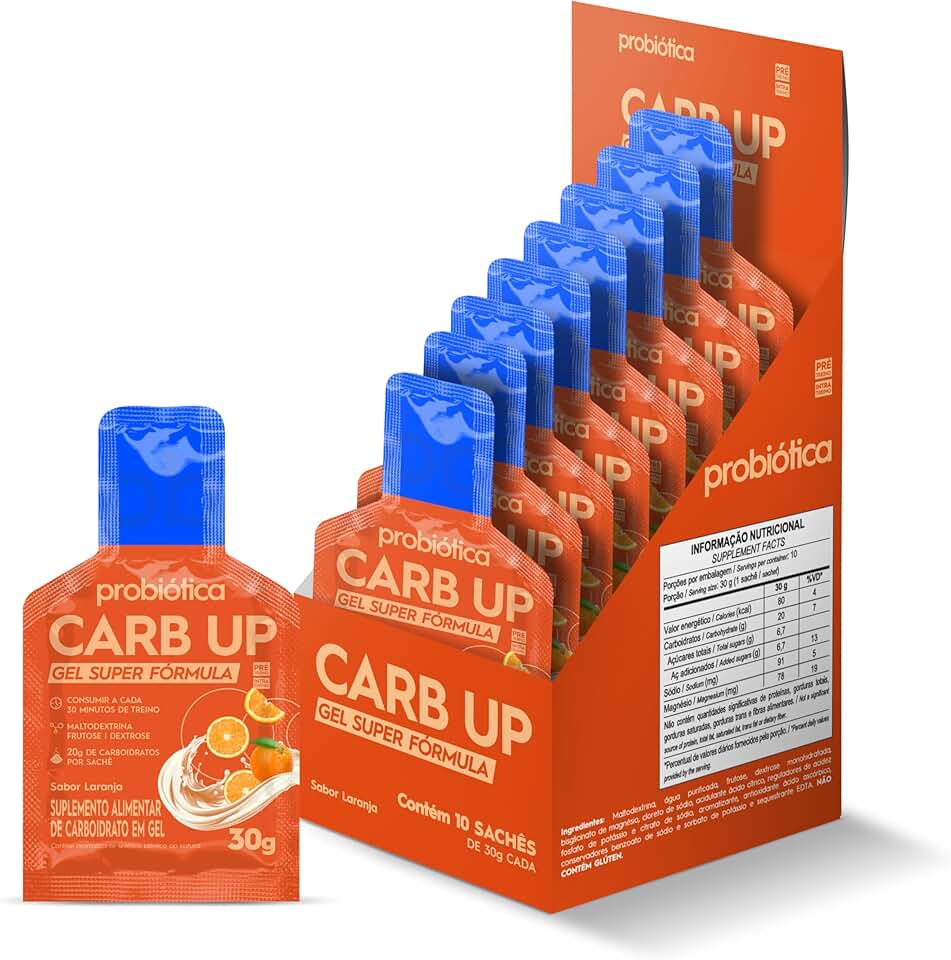 Probiótica Carb Up Energy Gel (300G) Caixa 10 Unidades - Sabor Laranja