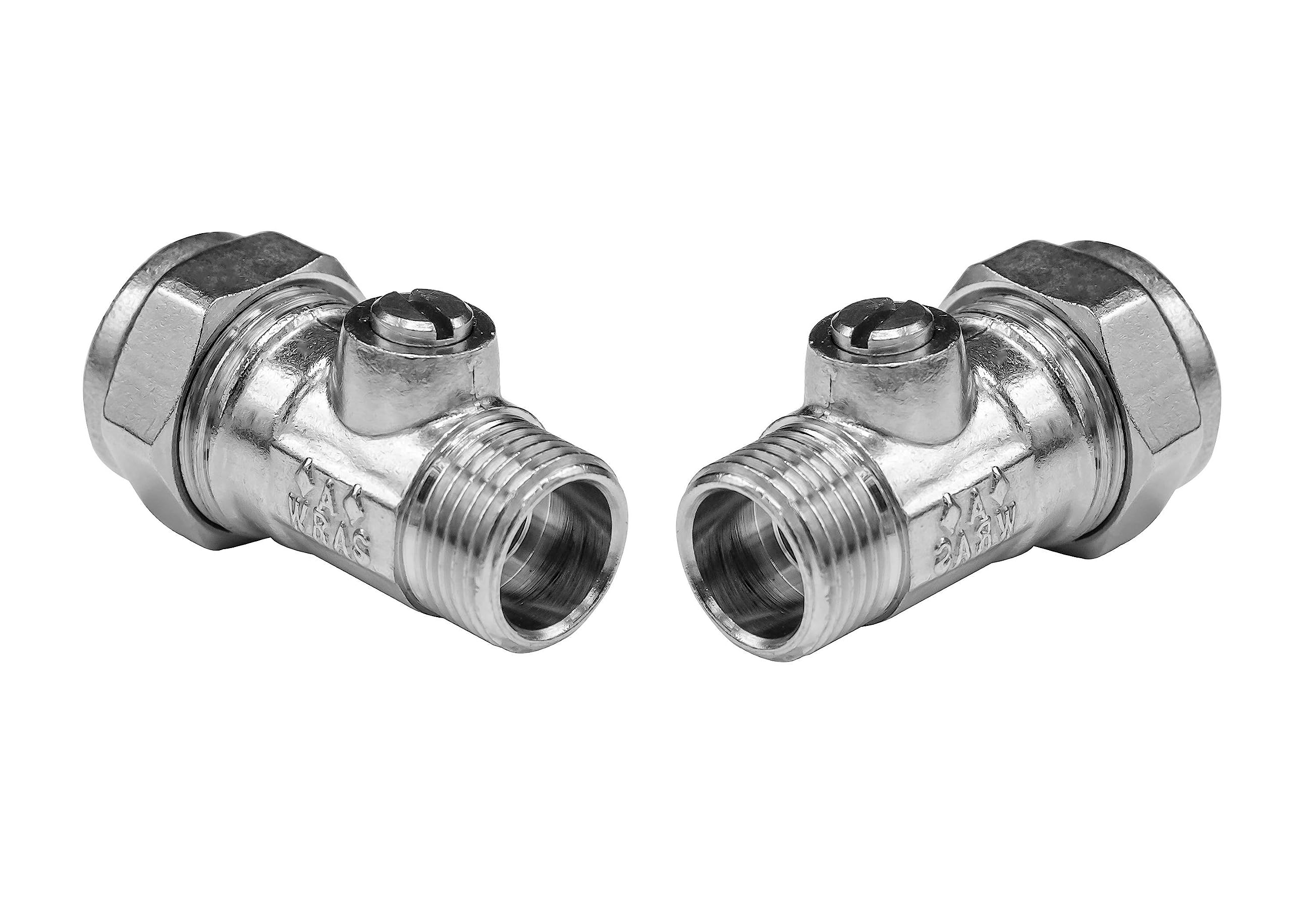 Sk Infinity Men's Packs Of 2 | 15Mm X 3/8" Iron Flat Faced Isolating Valve For Tap Connector - Can Be Used On Hot Or Cold Water Systems- Wras Approved - Connector Flexi Pipes (Packs Of 2)