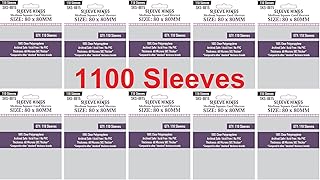 Sleeve Kings Medium Square Card Sleeves 80 X 80 mm (10x110 Pack, 1100 Sleeves)