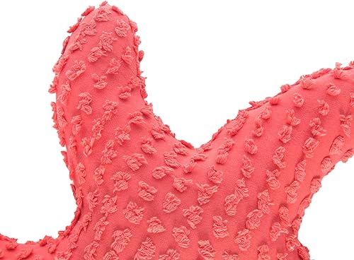 Miniatura 2 de C&F Home Almohada decorativa con forma de estrella de mar de coral, 25 x 25 pulgadas, para todas las estaciones, verano, playa, costero, náutico,