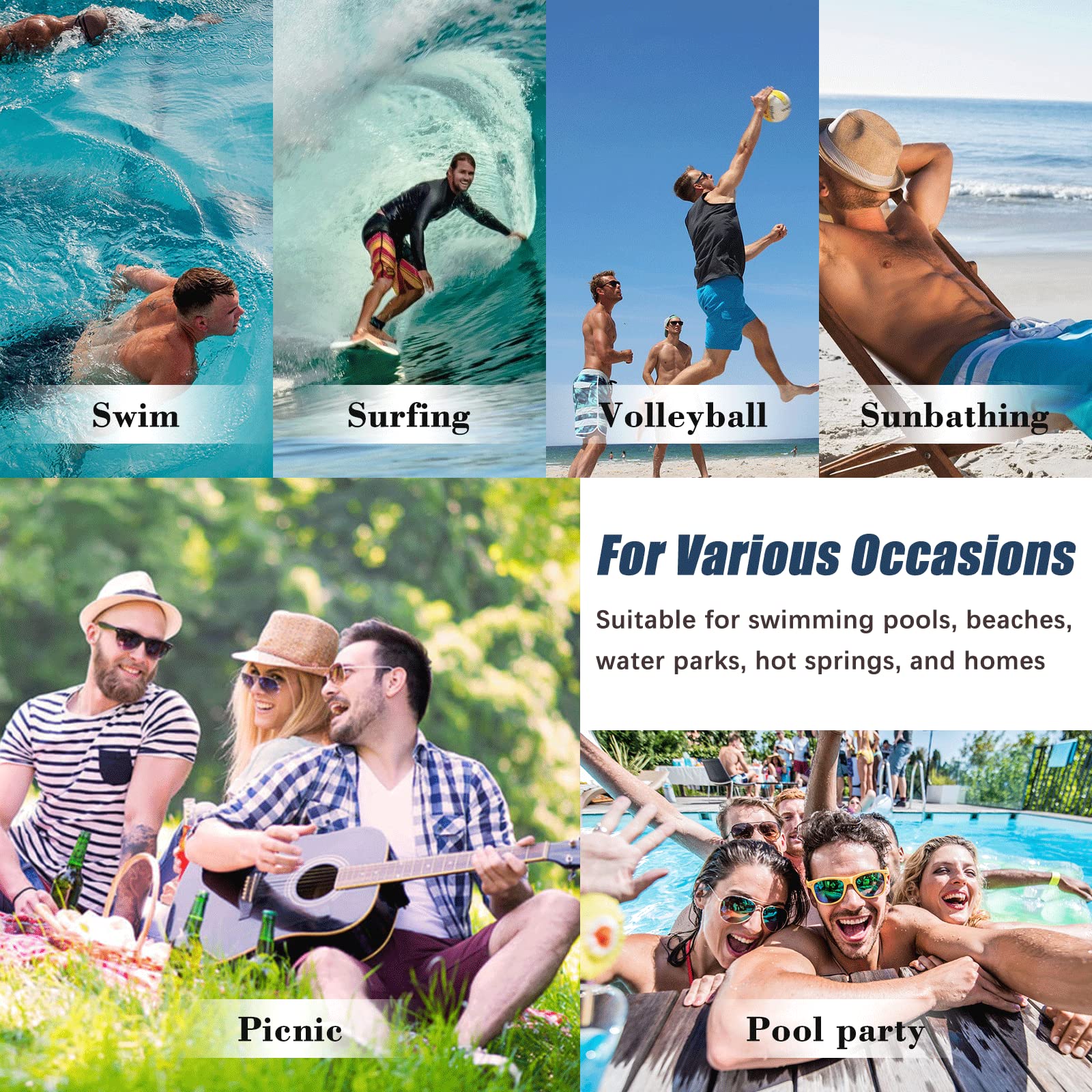 Aisprts Pantaloncini Mare Uomo Asciugatura Veloce Calzoncini da Beach Costume da Bagno Uomo Boxer Mare Fodera Rete con Taschino e Coulisse