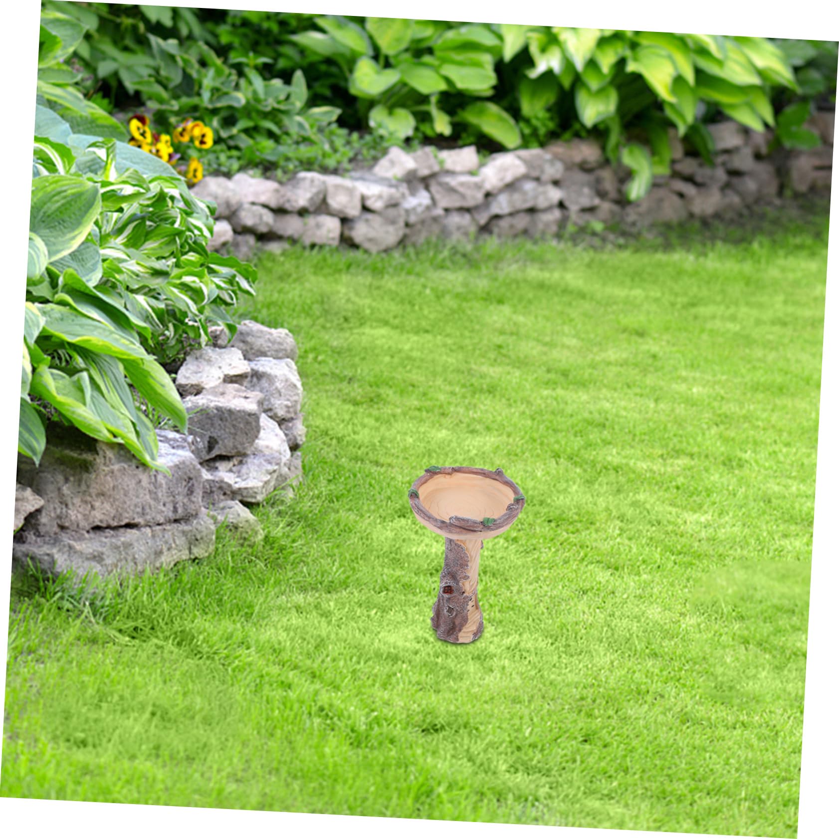 POPETPOP Mangiatoia per Uccelli da Esterno Vasca da Bagno Mangiatoia per Uccelli Decorativa da Giardino per Patio Robusta Vasca da Bagno per Uccelli in Resina