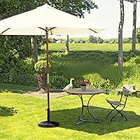 Vista 4 de Giantex Base de sombrilla para patio de 30 libras, soporte resistente al aire libre, soporte de paraguas de hierro fundido para jardín y playa