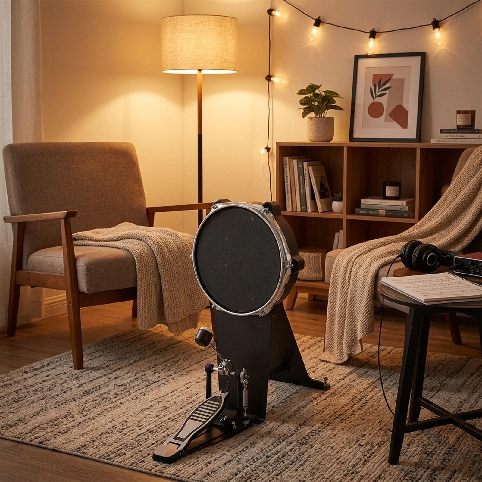 Baoblaze Pad Trigger Silenzioso per Grancassa, Ideale per Imparare a Suonare La Batteria Elettronica.