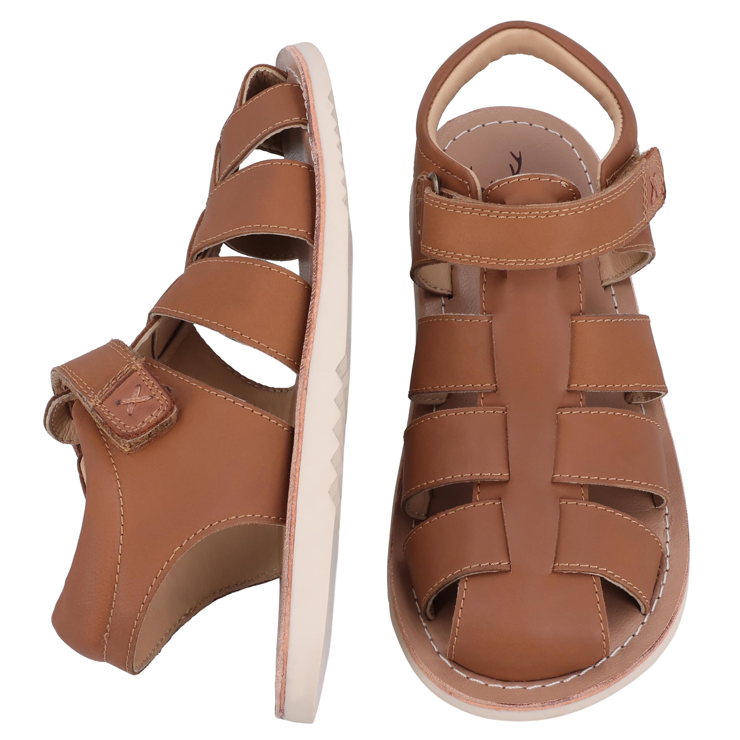 Gusti Leder Sandale Raban - Kinder Sandale mit Klettverschluss und gepolsterter Ferse