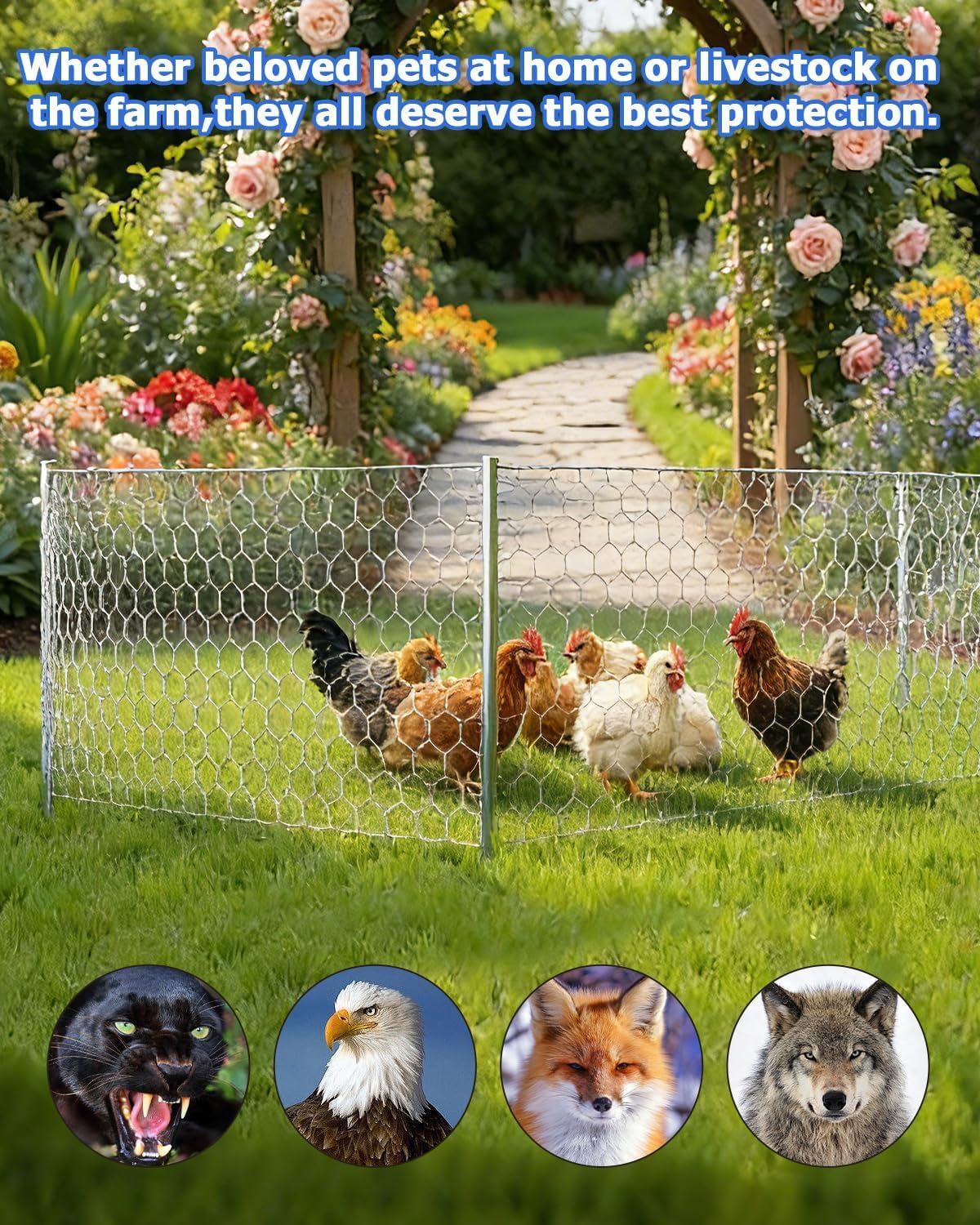 Grillage à Poule 0.4X12m, Grillage Fine Maille, Grillage Hexagonal Galvanisé,Idéal Pour Clôture Jardin Et Enclos Pour Petits Animaux
