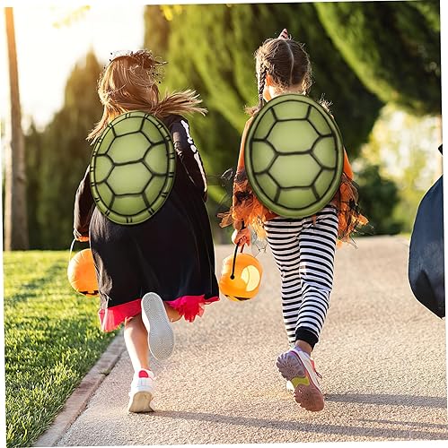 Miniatura 6 de Toyvian 2 piezas de disfraz de Halloween tortuga Shell niños tortuga Shell mochila para animales Cosplay fiesta de Halloween elegante accesorio de