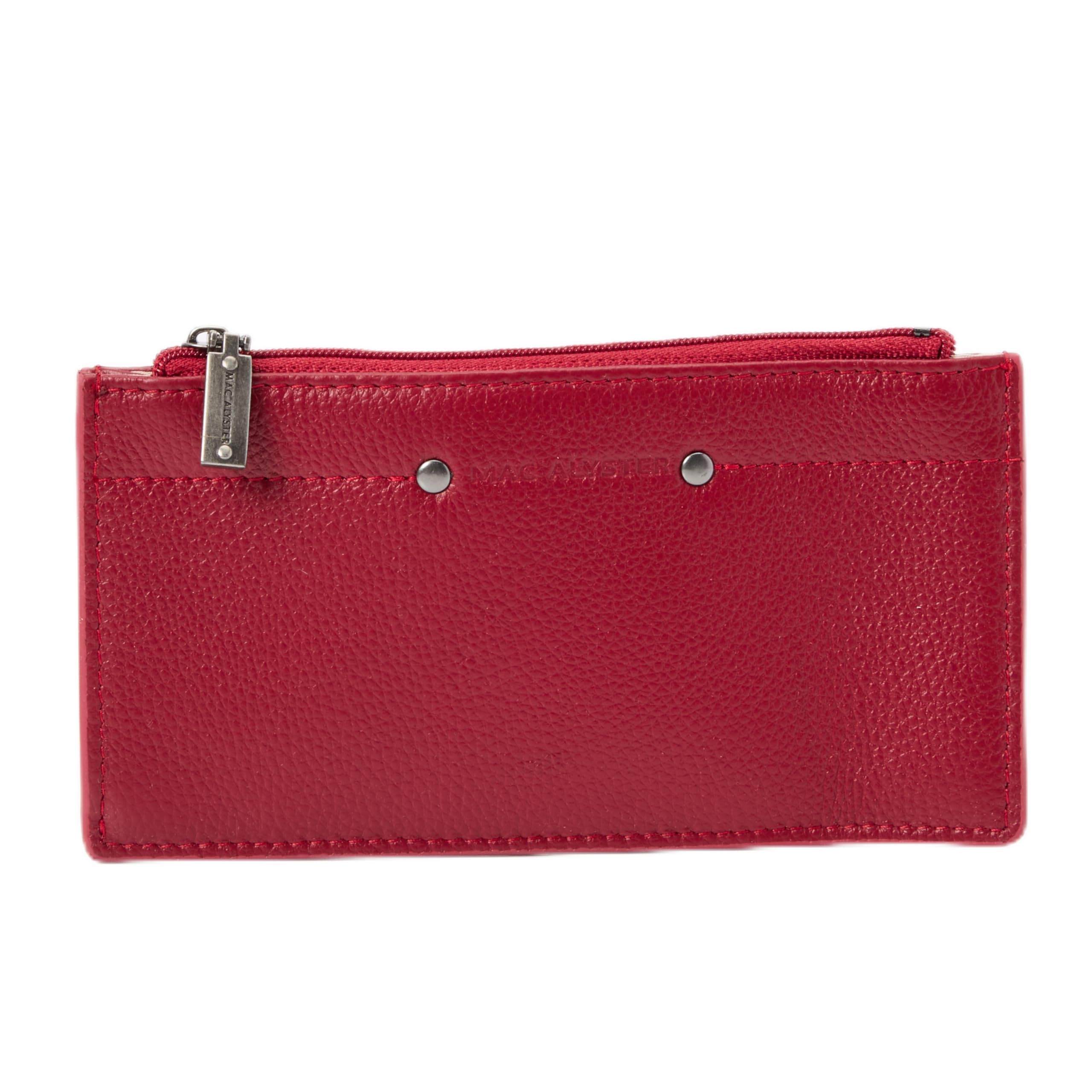 MAC ALYSTER Porte Monnaie/Clef - 1 CC Rouge One Size Womens, red, Standard Size, Casual
