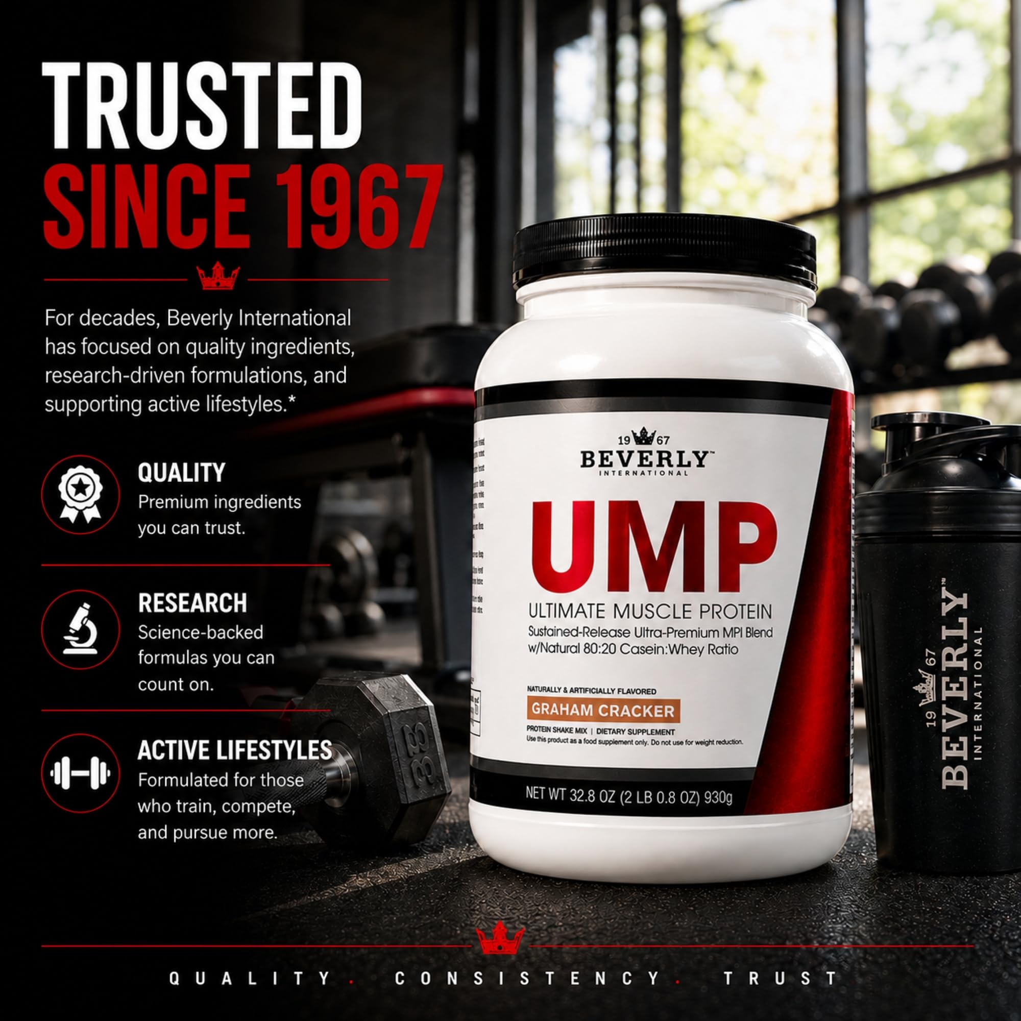 Beverly International UMP Protein Powder, Graham Cracker, 32.8 oz — Amazon image 4