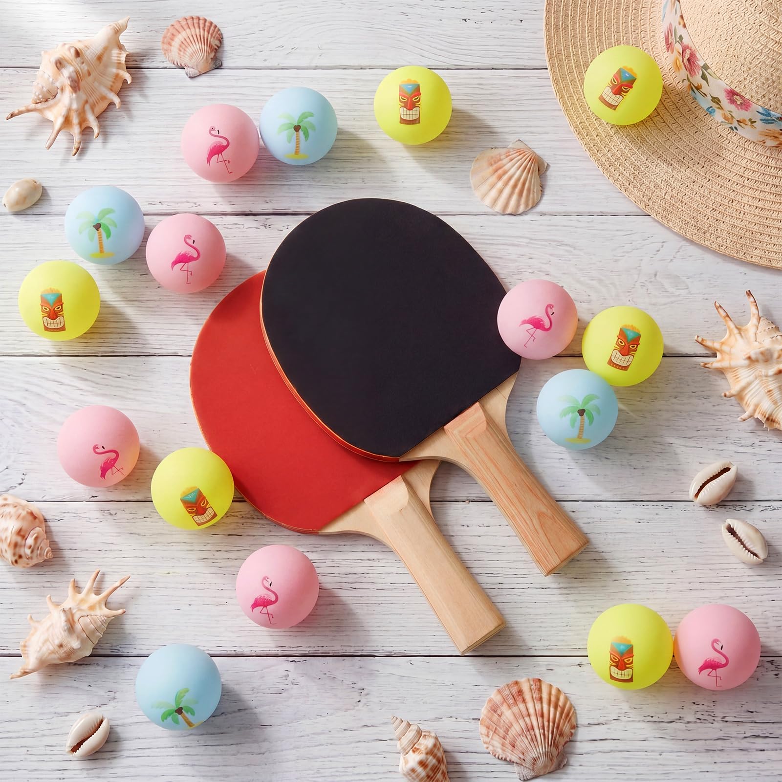 Soulchen Tischtennisbälle, Großpackung, 40 mm, lustige Tischtennisbälle, Zubehör für Geschenk-Partys, 24 Stück