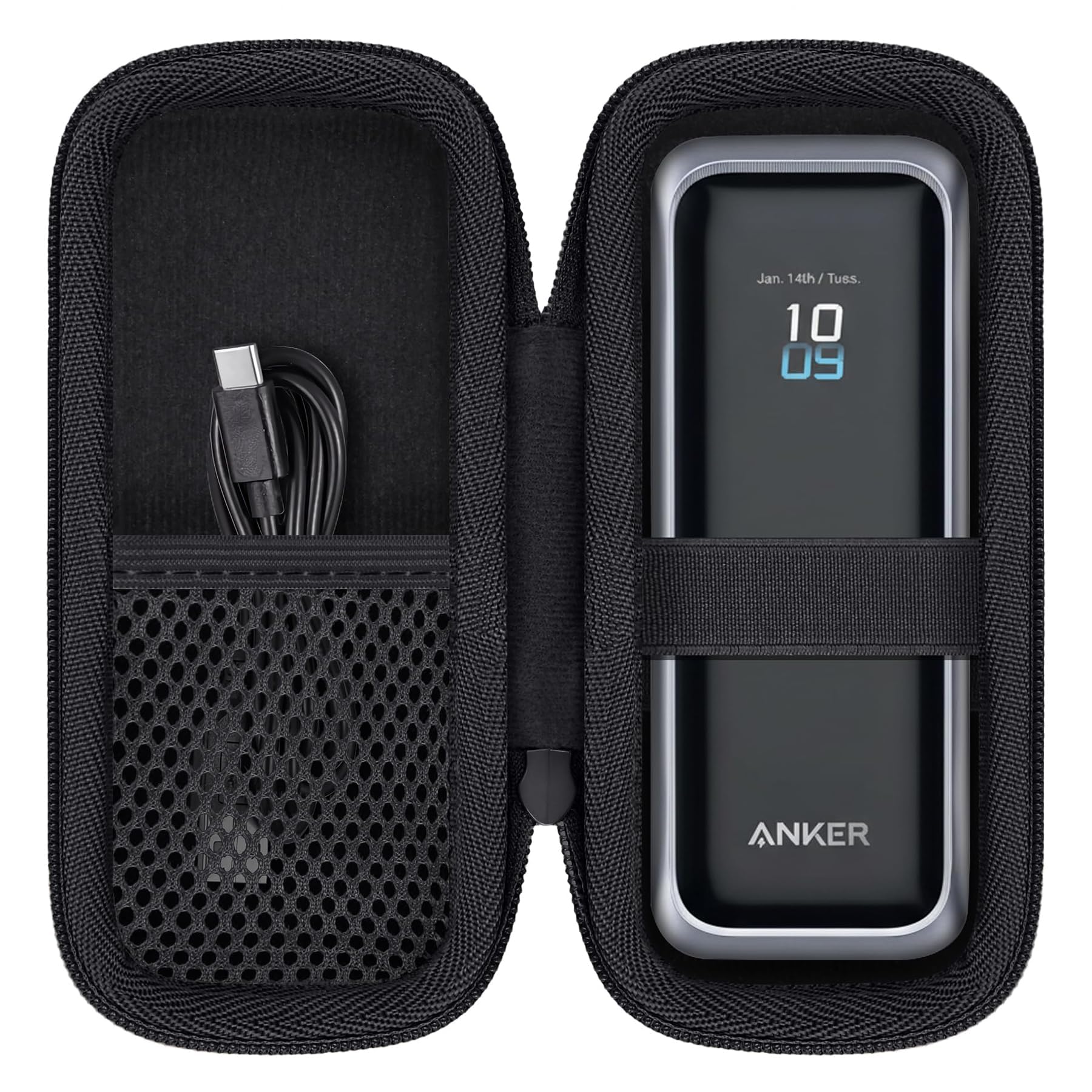 Khanka Case for Anker Prime Power Bank 20,100mAh 220W/20,000mAh 200W,Storage Travel Cover for Anker Prime Power Bank 220W(A110B)/200W(A1336),Case Only (Black)
