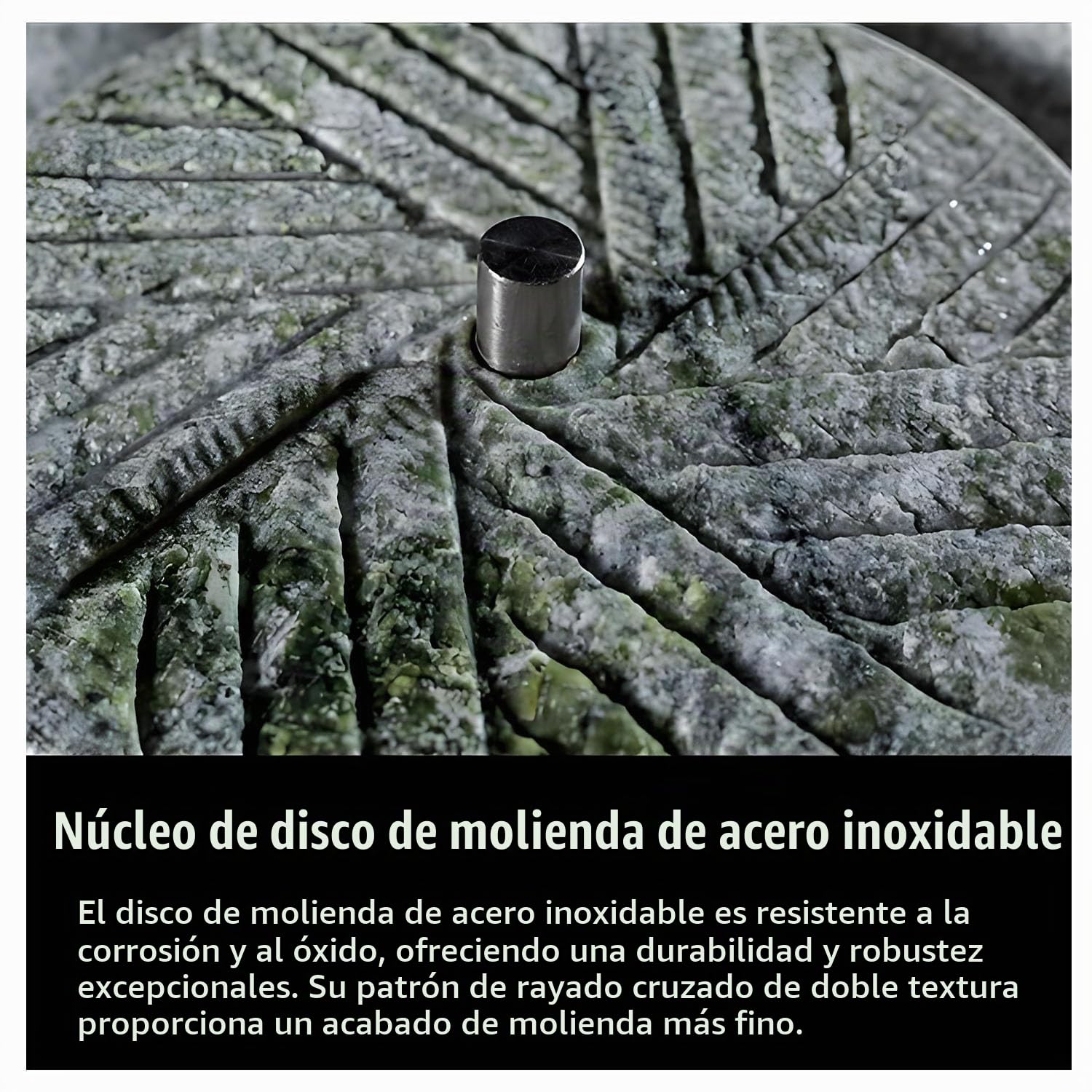 Molino de piedra para el hogar, molinillo en seco/húmedo, molino para cereales, especias molinder manual, molinillo para trigo, frijoles y cebada (9,8 x 13,7 in) con marco de madera （tamaño: 35cm）