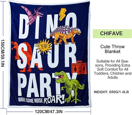 Miniatura 4 de chifave Dinosaur Blanket for Boys,Soft Cozy Dinosaur Blanket for Toddler Boys,Plush Fleece Dino Blanket Kid Blankets for Boys,Cartoon Dinosaur Room