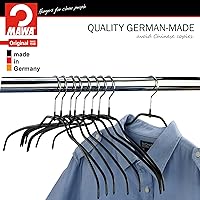 Vista 3 de Mawa Reston Lloyd Silhouette Series - Percha antideslizante que ahorra espacio, estilo 42 pies, paquete de 4, color negro