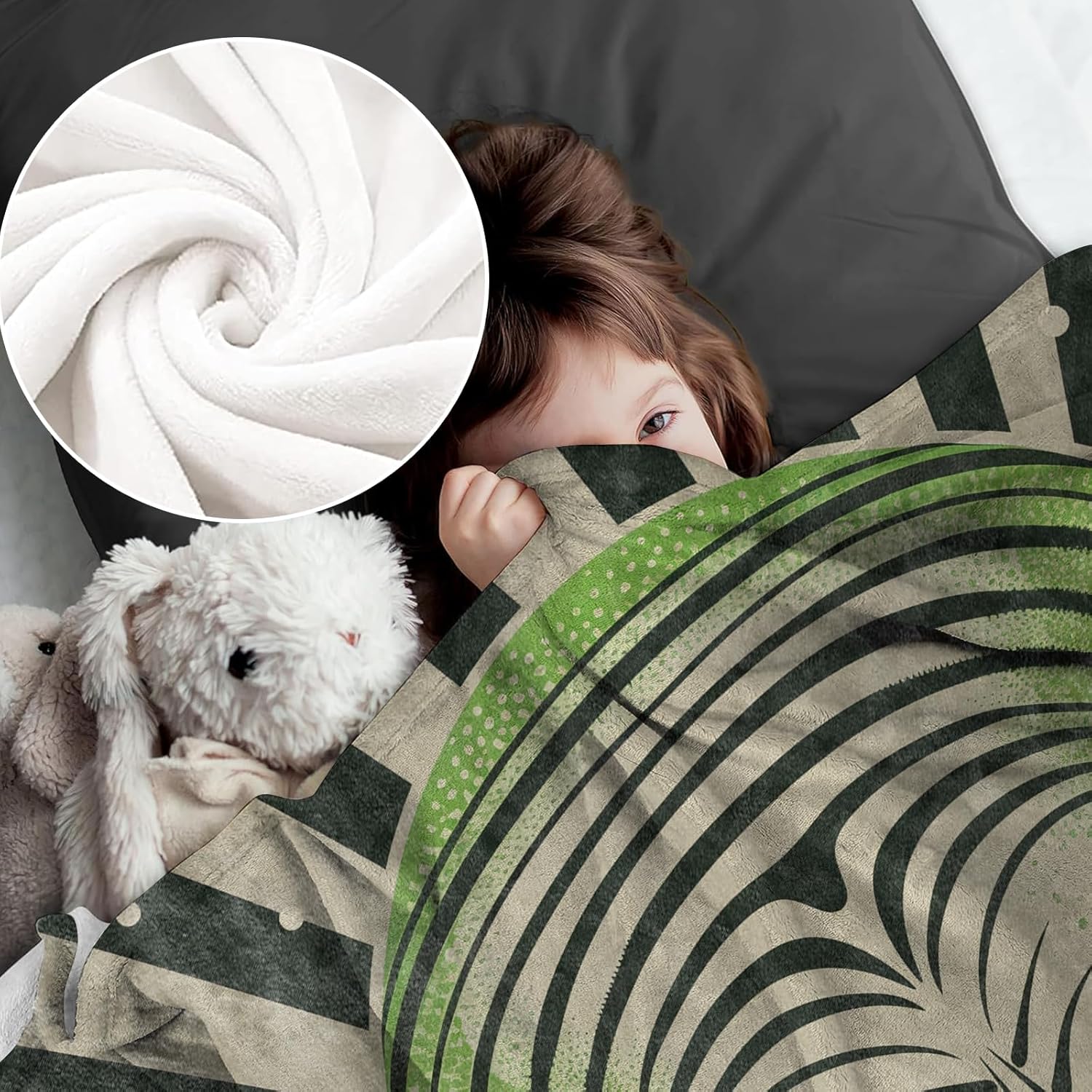 Alien Blanket for Adults Kids Boys, Flannel Alien Blankets Gifts, Retro Alien Throw Blanket for Sofa Couch Bed Living Room Soft Warm Cozy Alien Decor 60" x 50" - Image 7