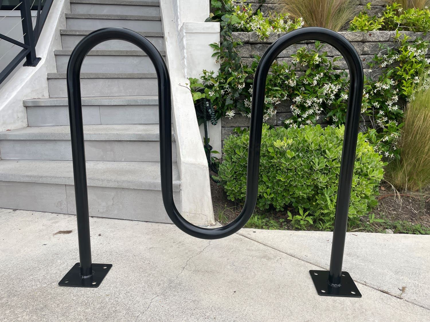 Sandbaggy Commercial Dual Loop Wave Bike Racks - 5 Bike Capacity - Galvanized Steel