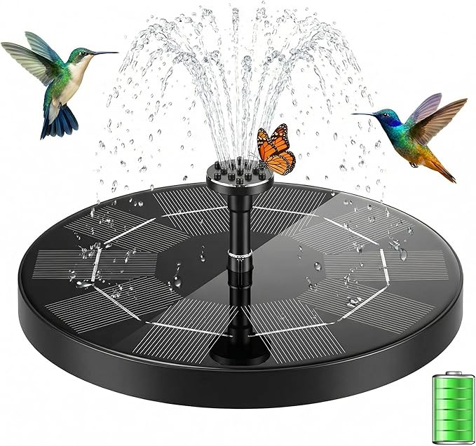 Kimuwote Solar Fountain Pump with 3.5-Watt Solar Panel