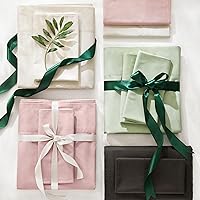 Vista 6 de Comfort Spaces Juego de sábanas 100% algodón transpirable, ligero, suave, con bolsillo elástico de 14 pulgadas que se adapta a colchones de hasta 16