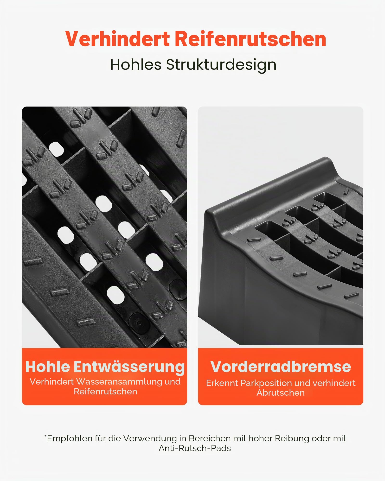 VEVOR Autorampen Auffahrrampen 2 STK. 155 mm Hubhöhe, tragbare Auto-Servicerampen für Wartung in der Garage & Ölwechsel & Reparatur von LKW, 1474 kg (pro Rampe) belastbar Auffahrhilfe Schwarz