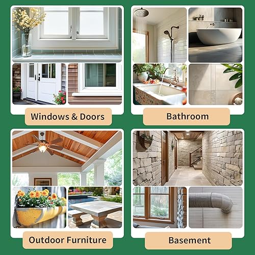 Miniatura 8 de YKF 34oz Sellador Transparente Impermeable Claro, Agente Reparador Invisible a Base de Agua para Techos, Paredes, Baño, Cocina, Jardín,