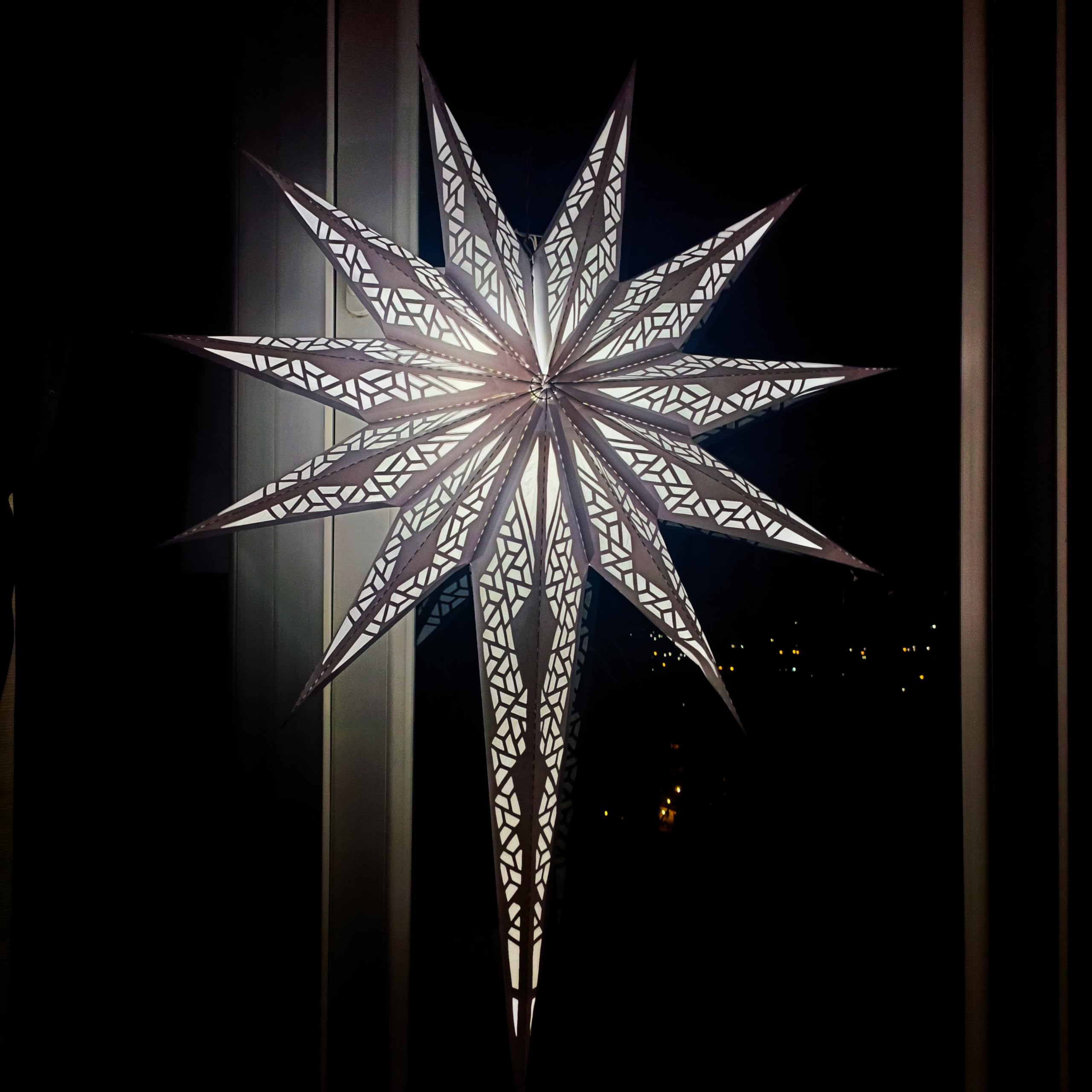 ALILA Big Hanging Star Lantern Lamp Shade Kandil Jhumar for Home Diwali Christmas Xmas Decor Living Room Balcony Decoration