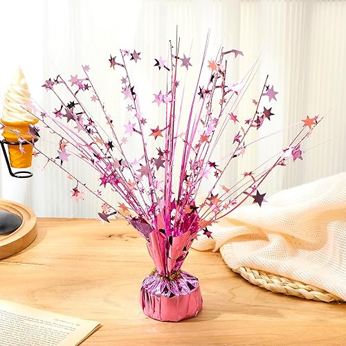 Miniatura 78 de Crowye 6 piezas de centro de mesa de aluminio metálico en aerosol para fiesta de Halloween, decoración de mesa de otoño con estrellas