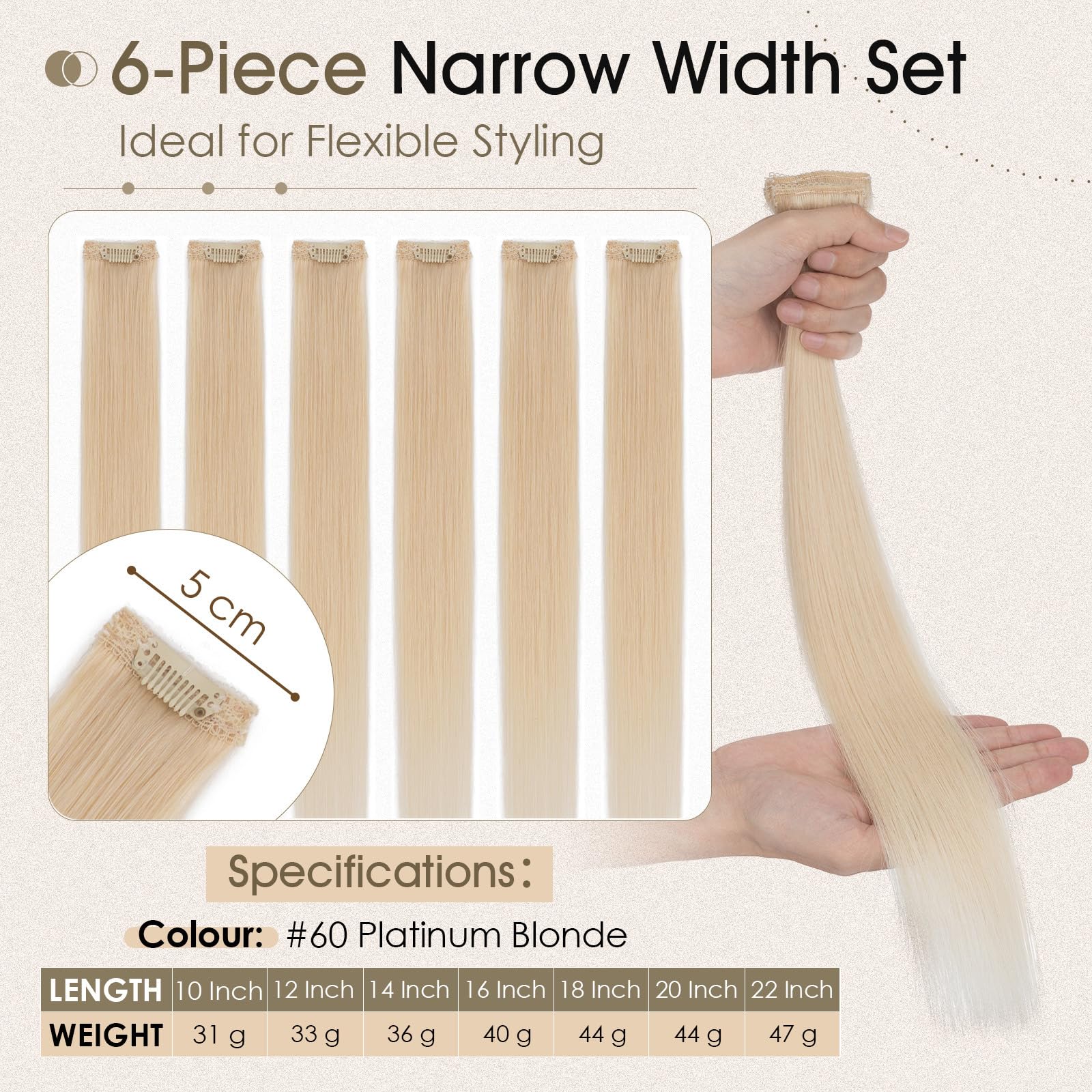 Elailite Single Clip In Hair Extensions Real Human Hair Remy Blonde Double Weft 6 Pcs Seamless Highlights Hairpieces Straight - Image 2