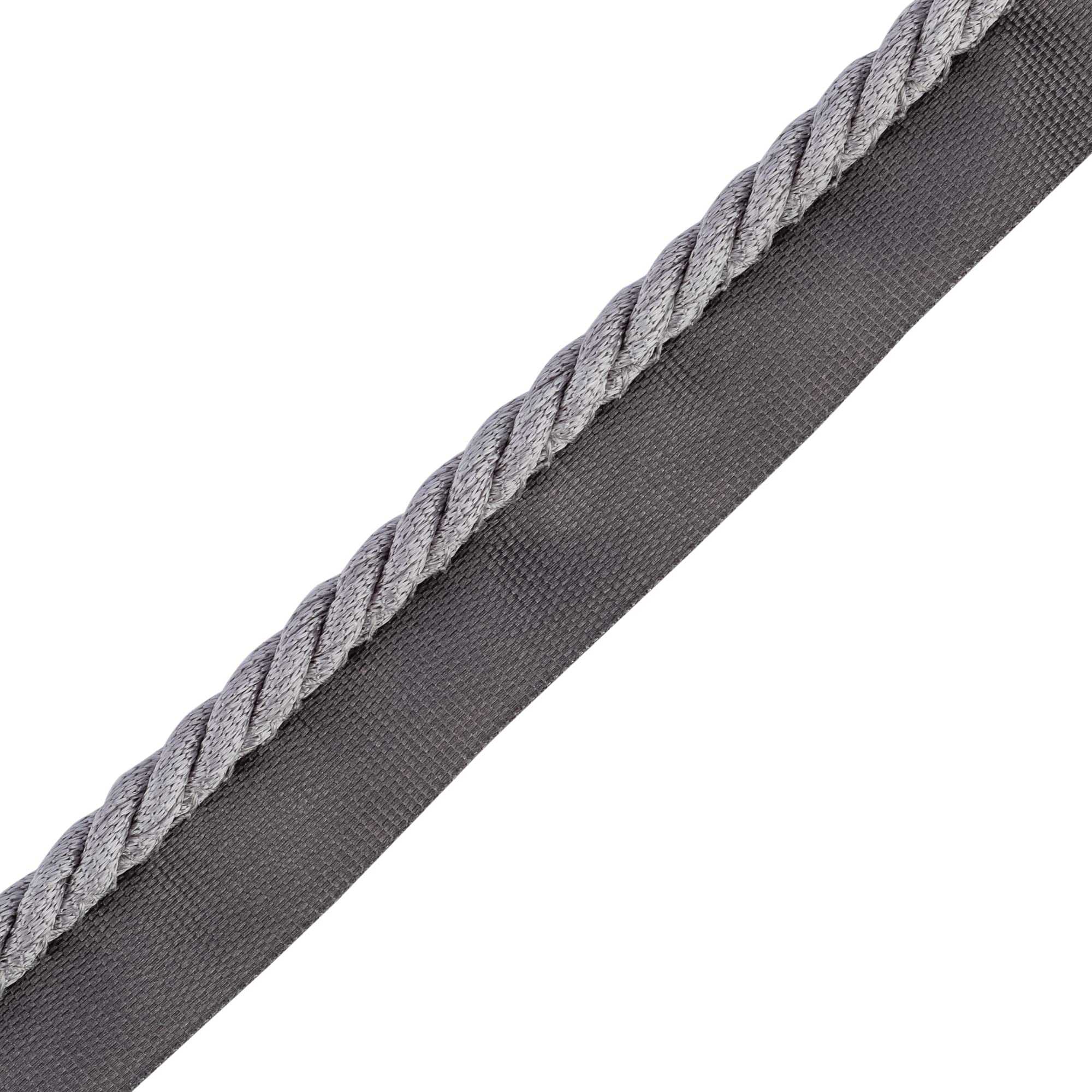 Flange Cord - 19mm Cotton Piping Cord for Sewing, Cushions, Upholstery Ribbon Cord Flanged Piping Trim Cushion Piping Sewing Thread Plait Furnishing Flange Cord Piping for Cushions (Grey,1m)