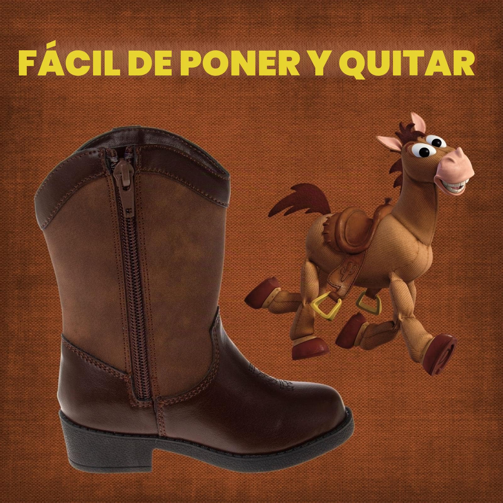 Disney Toy Story Woody Jessie the Yodeling - Botas de vaquera clásicas para niño