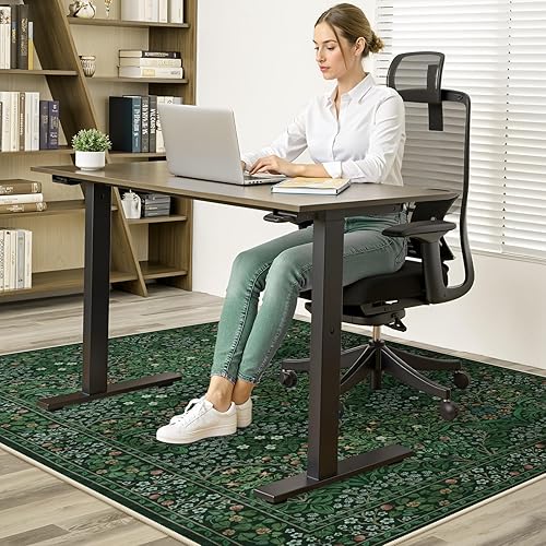 Miniatura 6 de Anidaroel Tapete para silla de oficina en casa para suelo de madera dura, tapete de escritorio de 36 x 48 pulgadas para suelos duros, alfombra para