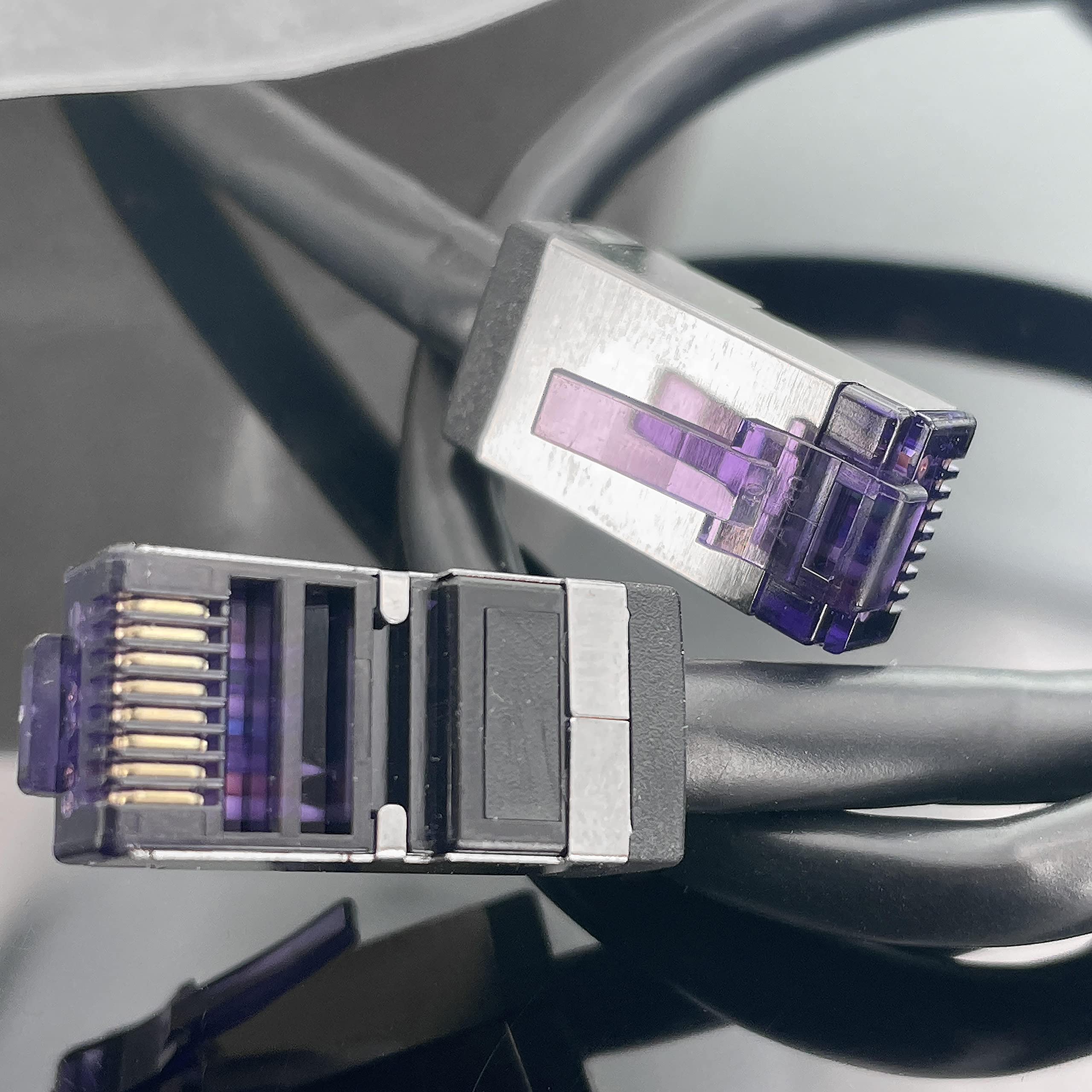 1aTTack.de - 0,5 m - Câble réseau CAT6a Superflex Ethernet Gigabit LAN Câble patch RJ45 CAT6 A 10000 Mbit s SFTP PIMF 500 MHz compatible avec CAT6 CAT5 - noir - 10 pièces